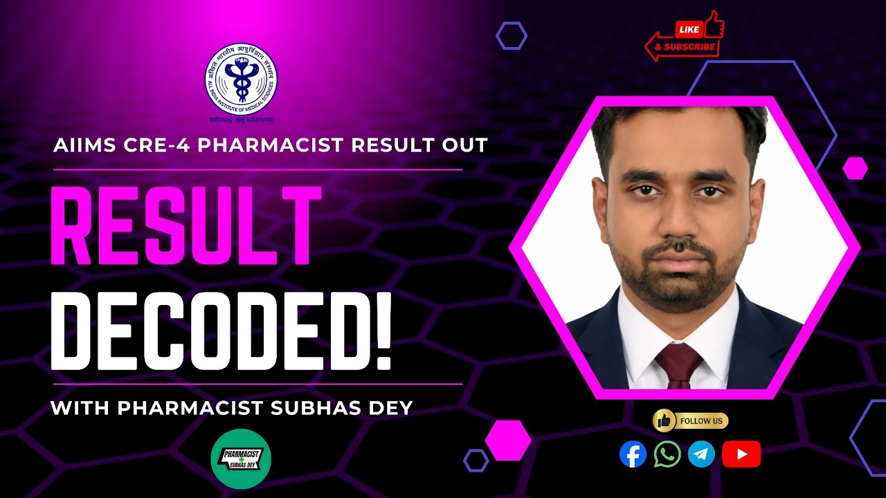 🔍 AIIMS CRE-4 Pharmacist Result Decoded | Expected Cutoff | What Next? 