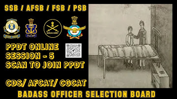 PPDT SESSION - 5 / SSB/AFSB/FSB/PSB #ssb #icg #ssbinterview #cds #nda #afcat #ima #cgcat #indianarmy