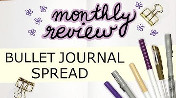 Monthly review bujo spread - Plan with me