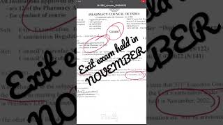 Exit Examination for D.Pharm