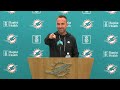 Coach Jeff Hafley meets with the media | Miami Dolphins
