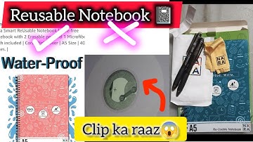 Nara Smart ReUsable Notebook 🔥📓 | Tree-free Notebook with 2 Erasable pen 1 Microfiber cloth included