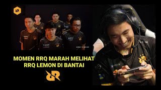 MOMEN RRQ MARAH SAAT MELIHAT RRQ LEMON DI BANTAI SENDIRIAN || Mobile Legends