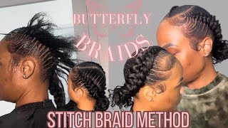 QUICK & EASY BUTTERFLY BRAIDS STITCH BRAID METHOD 🦋🦋| NO NEEDLE AND THREAD