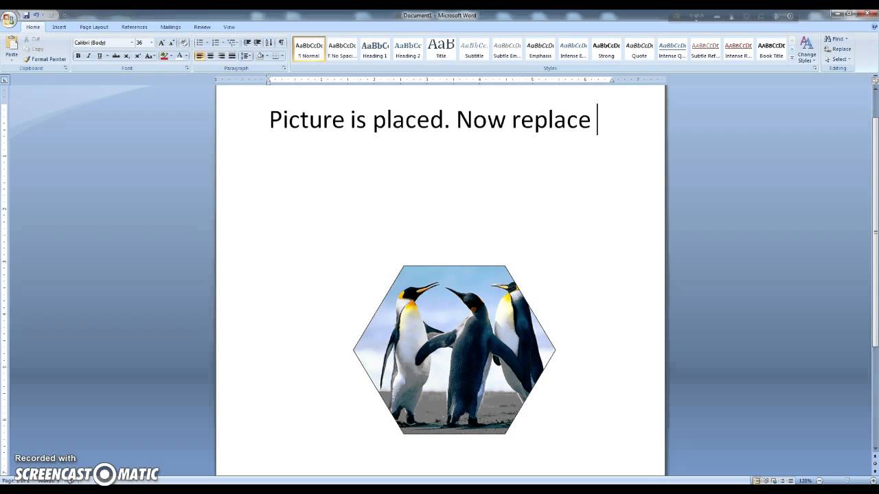 MS Word Tutorial How to insert a picture into a shape