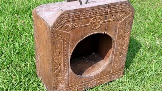 Restoration of a wooden watch box over 100 years old - Turn waste into antiques