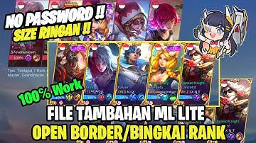 Data Open Border Rank Terbaru Patch JJK | Data Tambahan Border Rank Terbaru Patch JJK | Ml Lite