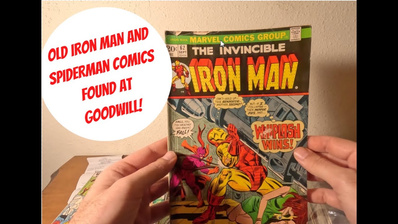 Old Iron Man and Spiderman Comic books found at Goodwill...Did I find