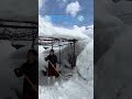 雪下ろし☃️屋根の下に居なくてよかった😮💨