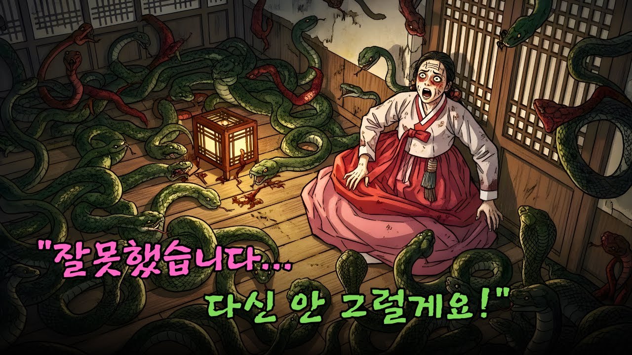 첩이 본처를 죽이려 독사를 풀자 그날 밤 안방에서 벌어진 기이한 참극과 천년 묵은 뱀의 정체 | 잠 잘 오는 한국 옛날이야기