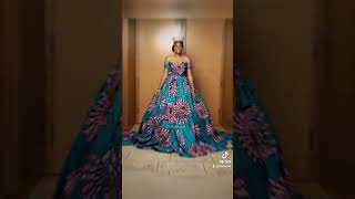 Longue Robe En Pagne Ovale Africain