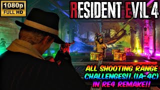 RE4 REMAKE *SHOOTING RANGE* GAMEPLAY!! (ALL CHALLENGES WITH S RANK / REAL DEADEYE ACHIEVEMENT) 1080p