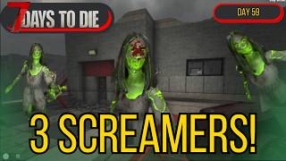 Day 59 | We Finally Beat Vanity Tower⦠Then 3 Screamers Attacked! | 7 Days to Die 2.6