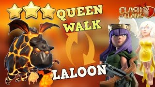 QUEEN WALK & LALOON GUIDE | Th9 strong war attacking strategy | clash of clans screenshot 4