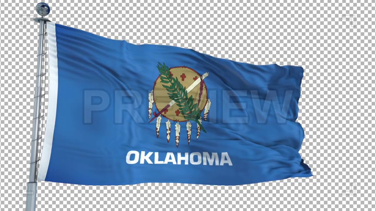 Oklahoma Flag Stock Motion Graphics
