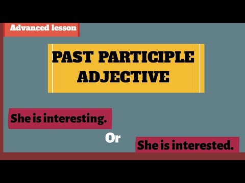 Video: Cum Se Distinge Un Adjectiv De Un Participiu