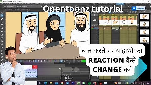 how to change hand reaction during talking, opentoonz animation tutorial