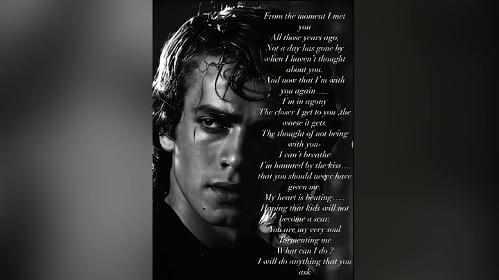 “From the moment I met you” poet by Anakin skywalker - La leçon particulière (Audio edit)