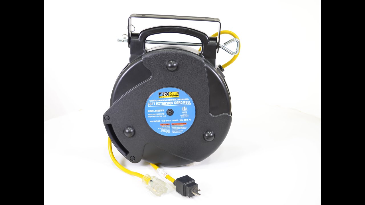 Alert Stamping 8665TFS Heavy Duty 12/3 65 Foot Single Tap Industrial Retractable Extension Cord Reel Alert Stamping 8665TFS Heavy Duty 12/3 65 Foot Single Tap Industrial Retractable Extension Cord Reel
