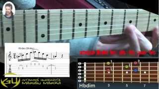 gu-187 arpeggio hbdim (bbdim) na strunach g-h-e