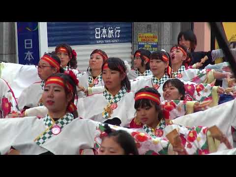 総踊り　④　男なら　２０１７　YOSAKOIぶち楽市民祭　練り歩き会場
