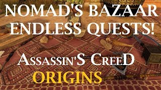 Assassin's Creed: Origins Reda's Nomad Bazaar Endless Quest Exploit for Legendary Gear and XP