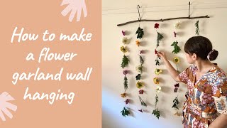 HOW TO: Make a flower garland wall hanging