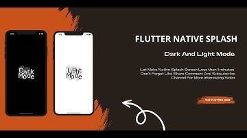 Flutter Native Splash Dark & Light Mode  Less Then 1 Minutes