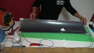 Folia grzewcza 220 W/m2 Heat Decor sposób montażu oraz test rozgrzewania | heatdecor.com