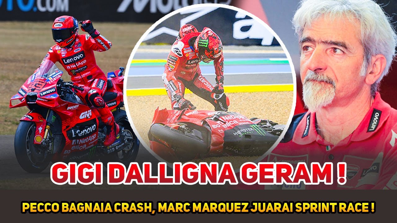 BIKIN BOS DUCATI KECEWA FRANCESCO BAGNAIA MALAH CRASH, MARC MARQUEZ ...