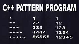 Right Triangle Shape Pattern in C++|| Print Right Triangle Star and Number Pattern in C++||MyAcademy
