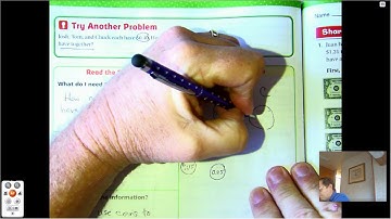 4th grade GO Math-Lesson 9.5 Problem Solving-Money pages 375-378