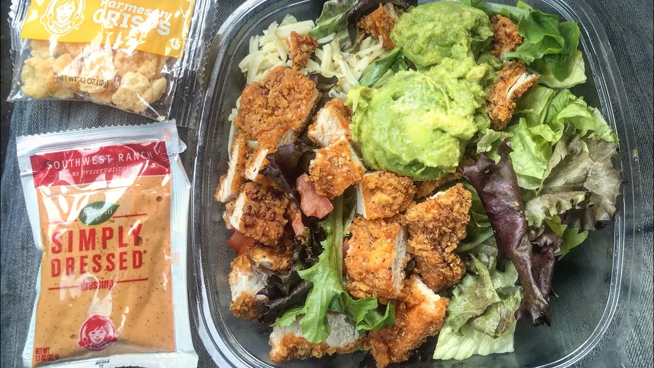 WENDY’S SOUTHWEST CHICKEN SALAD!!! SALAD FOR MUSCLE GAINS?!?!?! IIFYM ...