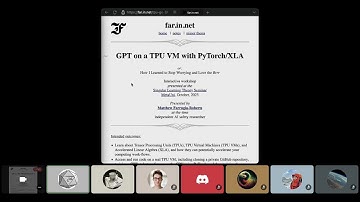 GPT on a TPU VM with PyTorch/XLA - SLT Seminar 52