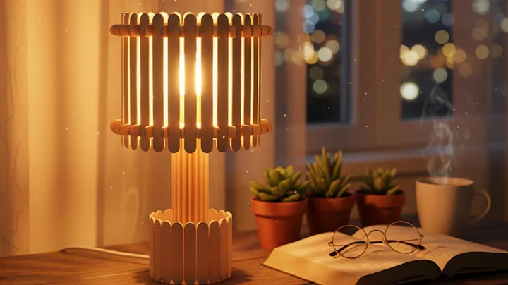 💡 DIY Popsicle Stick Lamp | Beautiful Popsicle Stick Light Idea | Stick Crafts