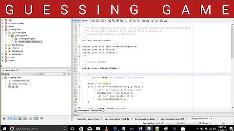 Guessing Game in Java