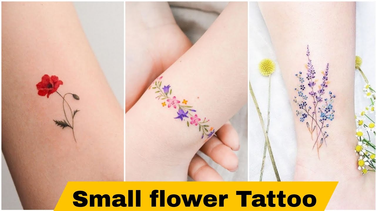40 Cute and Tiny Floral Tattoos for Women  TattooBlend