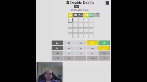 Wordle with letters PAIRED-UP?! (Double-Dabble puzzle for 19 Dec 24)