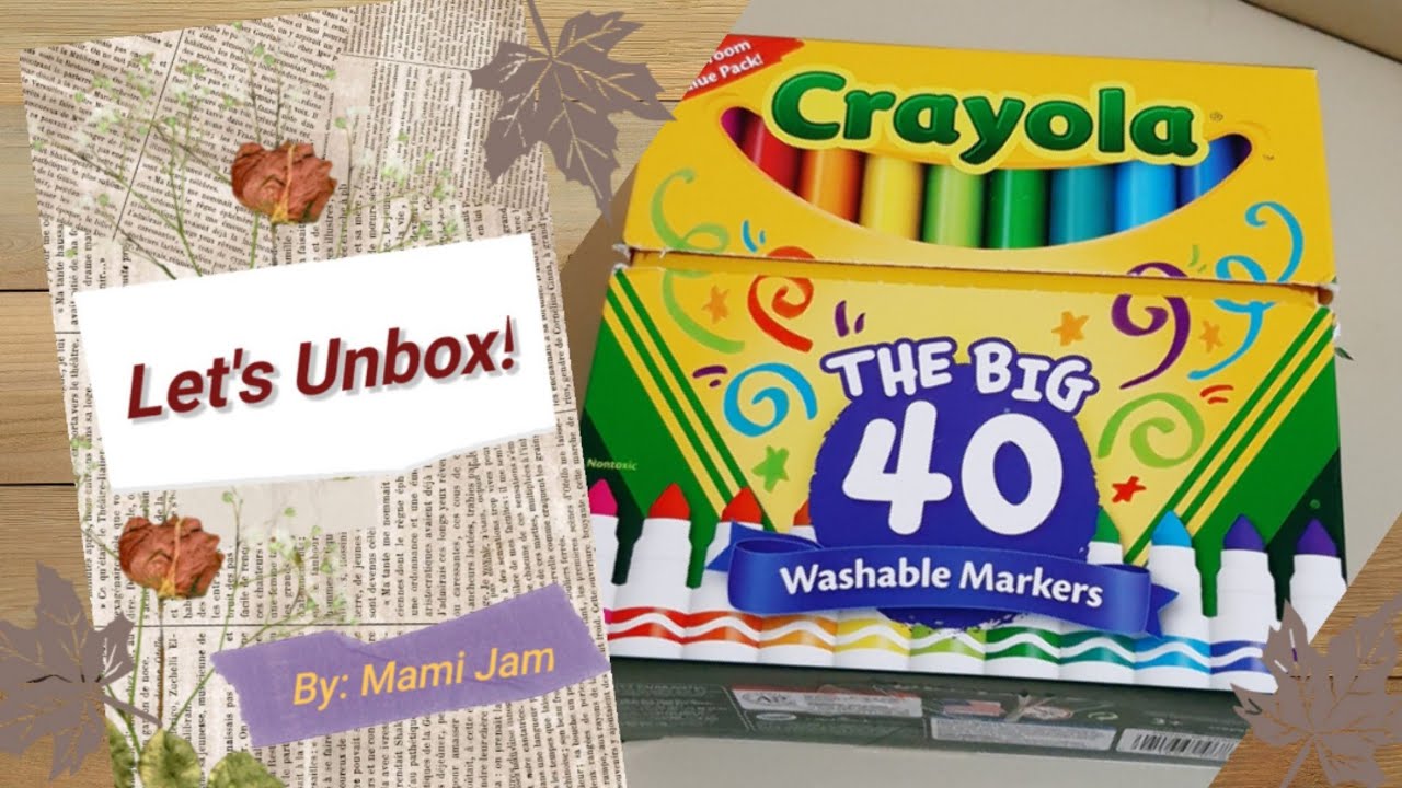 Unboxing Crayola Markers ASMR (marker sounds+paper sounds) 
