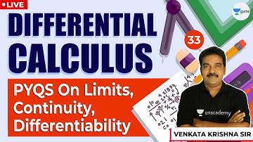 PYQS On Limits, Continuity, Differentiability | Differential Calculus | Lec 33 | GATE/ESE Exam