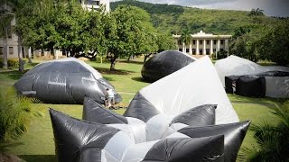 Giant inflatable structures give students valuable experience