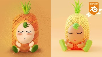 Baby Pineapple Timelapse Blender 2.93