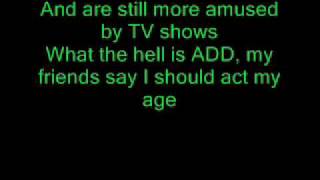 Video thumbnail of "Blink 182 Whats my age again (lyrics)"