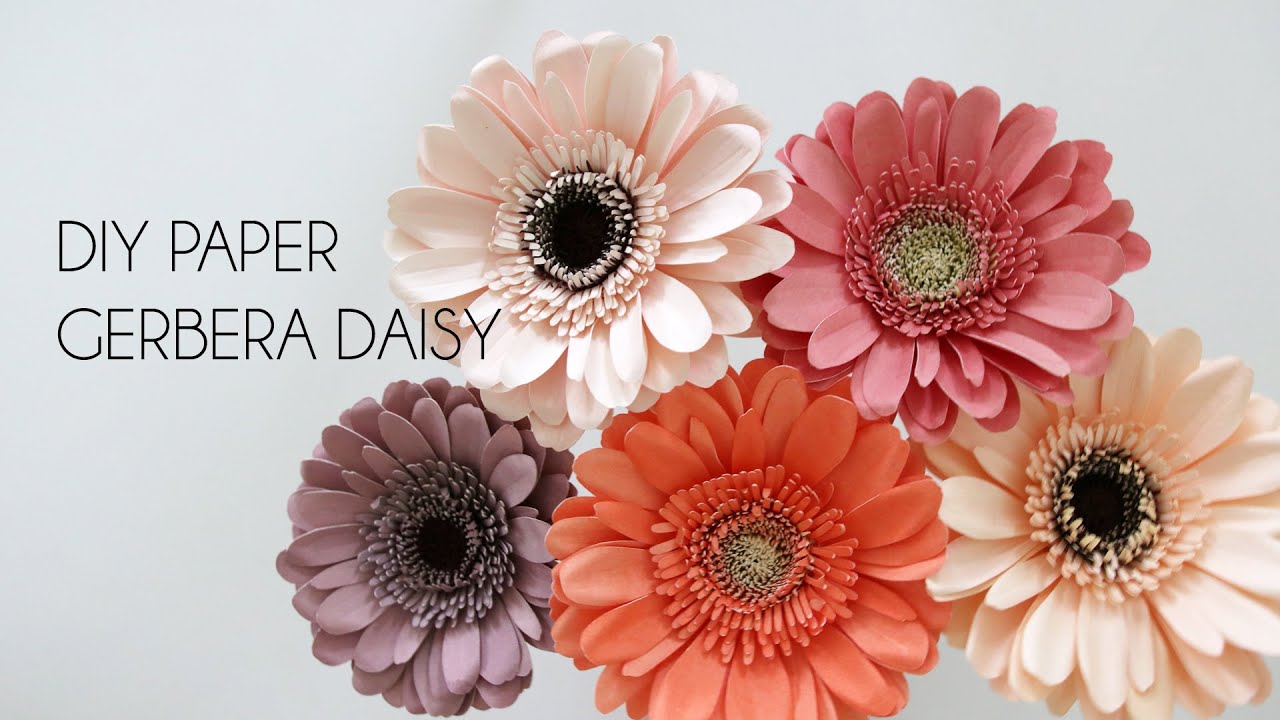 DIY How to make Paper Gerbera Daisy Crafts - YouTube diy-how-to-make-paper-gerbera-daisy-crafts-youtube
