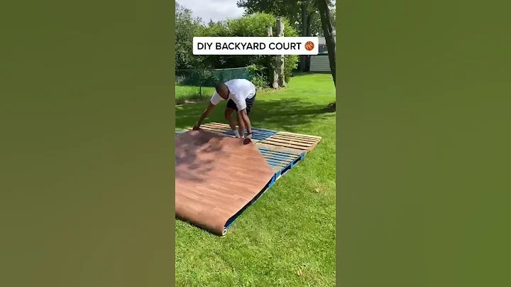 DIY Backyard Basketball Court 🏀 #MotivatedByMylan | Mini Court made out of wooden pallets