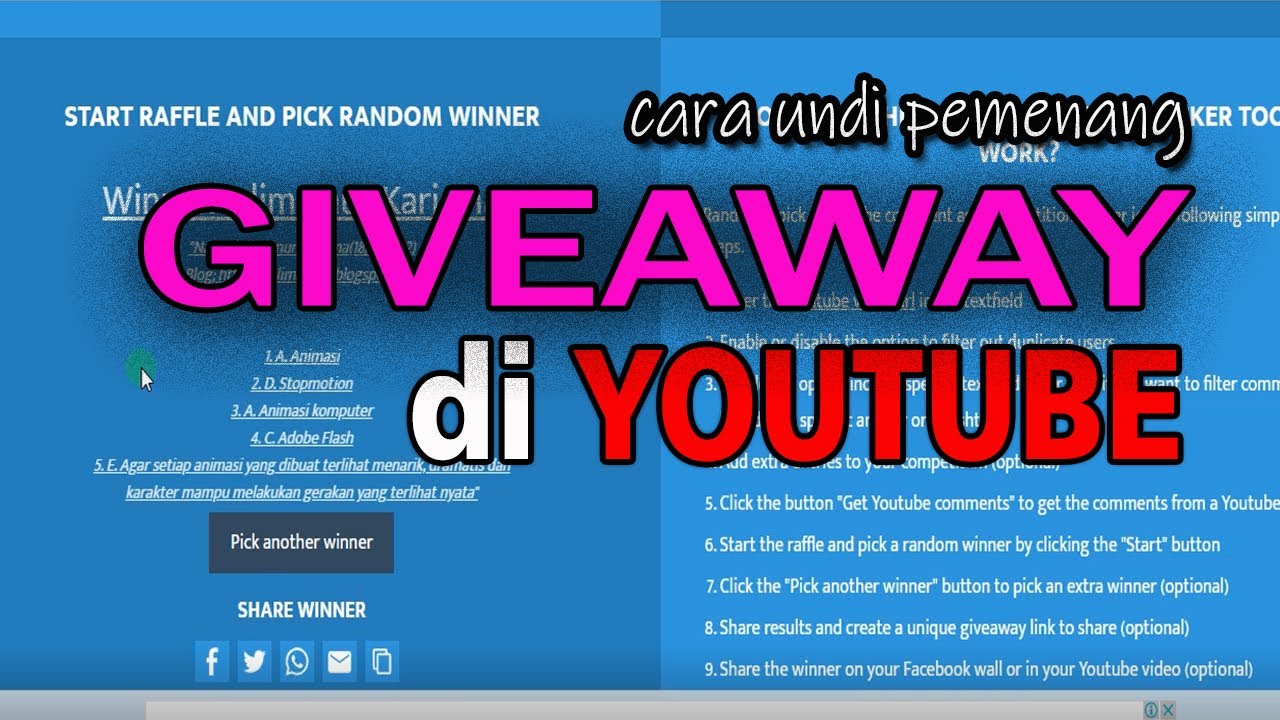 cara menentukan pemenang give away cara menentukan pemenang give away