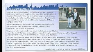 The world's friendliest city