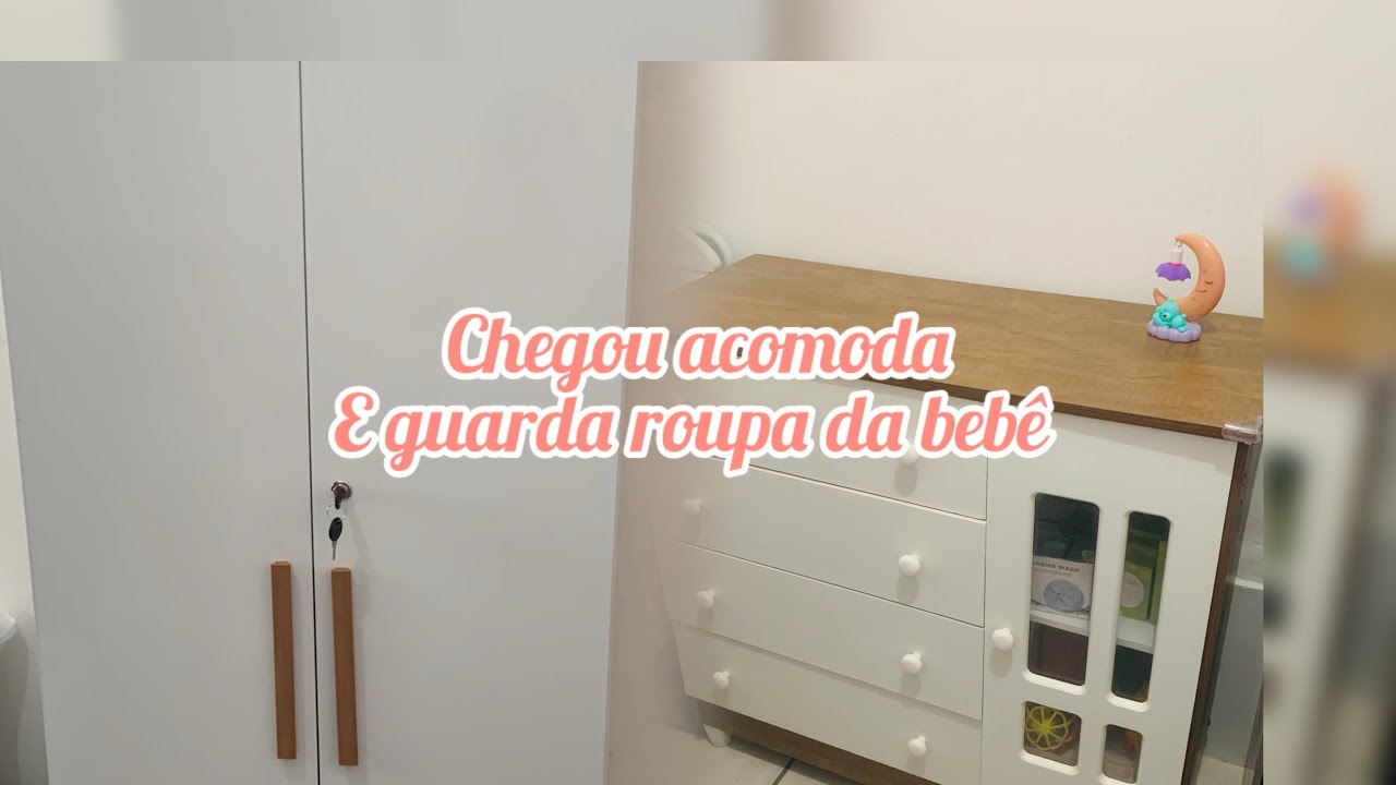 Chegou a cômoda e o guarda-roupa da bebê 