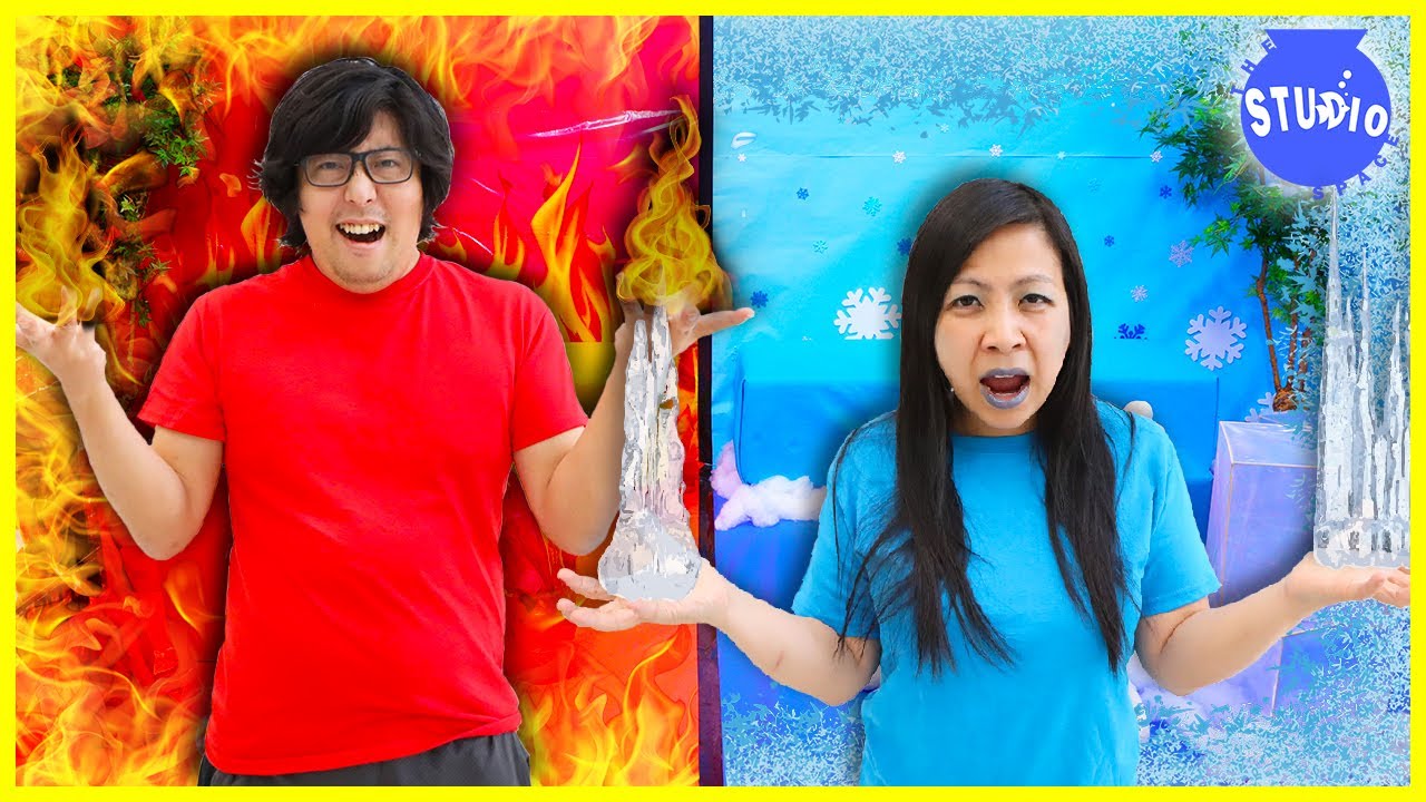Ryan's Mommy VS Ryan's Daddy Best HOT and COLD CHALLENGES!! Temperature