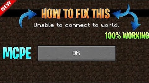 How To Fix Unable To Connect To World From Server In Mcpe 1.21+ Update 100℅ Fix 😱